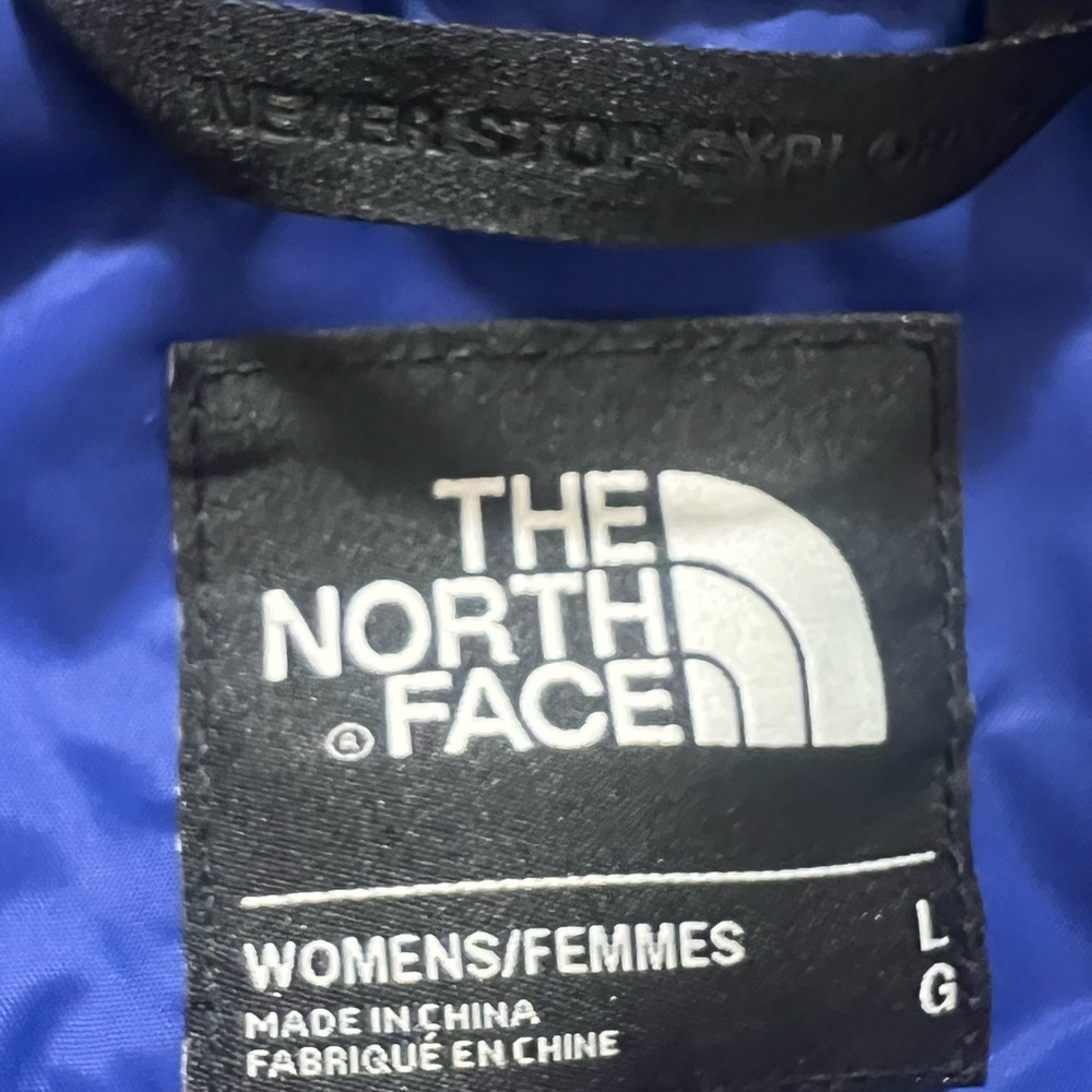 The North Face royal blue hooded windbreaker rain jacket size L - Picture 5 of 7